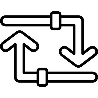 ok yönü simgesi ana hat biçiminde