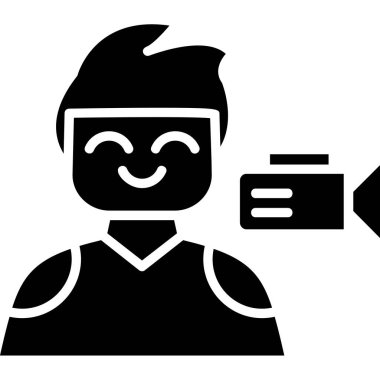 Erkek avatar simgesi, vektör illüstrasyonu