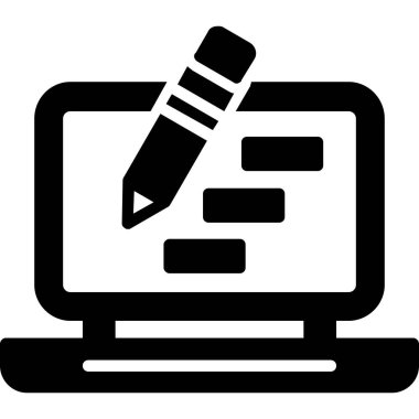 Bilgisayar. Web simgesi basit illüstrasyon