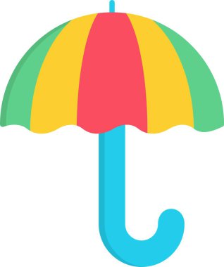 Şemsiye Düz Vektör Simgesi