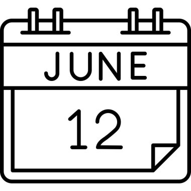 Haziran 2 ve satır simgesi tasarımı.