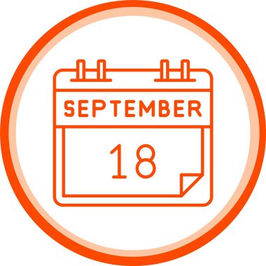 18 Eylül Simgesi, Web Kullanımı için Basit Vektör İllüstrasyonu