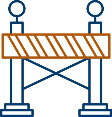 Barikat Simgesi, Web Kullanımı için Basit Vektör İllüstrasyonu