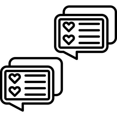 Sohbet simgesi, anahat stili