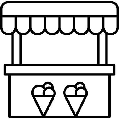 Dükkan. Web simgesi basit illüstrasyon