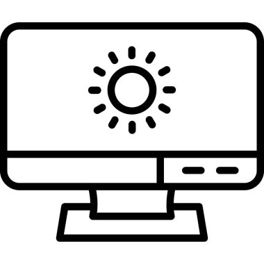 bilgisayar izleme simgesi, vektör illüstrasyonu