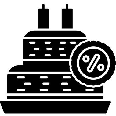 kek ikonu vektör illüstrasyonu