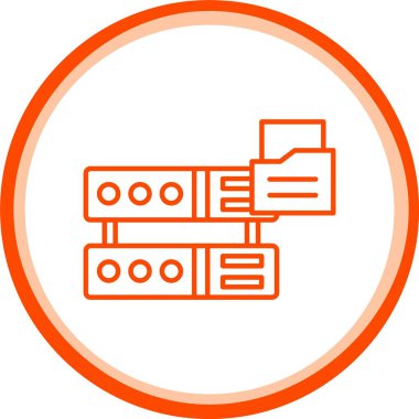 Web Kullanımı için Veritabanı Simgesi, Basit Vektör İllüstrasyonu