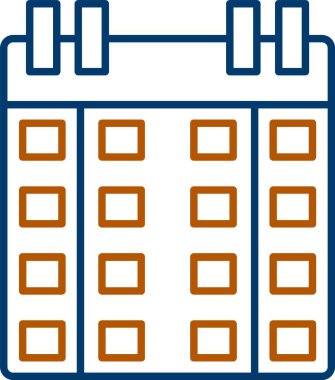 Web Kullanımı için Takvim Simgesi, Basit Vektör İllüstrasyonu