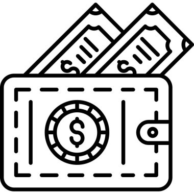 Para için. Web simgesi basit illüstrasyon