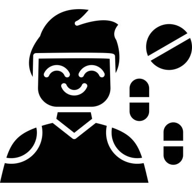 Maskeli bir adamın vektör çizimi