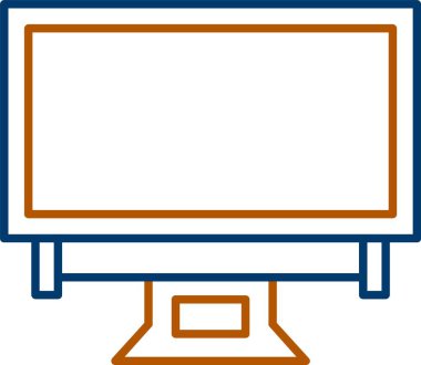 Web Kullanımı için Bilgisayar Simgesi, Basit Vektör İllüstrasyonu