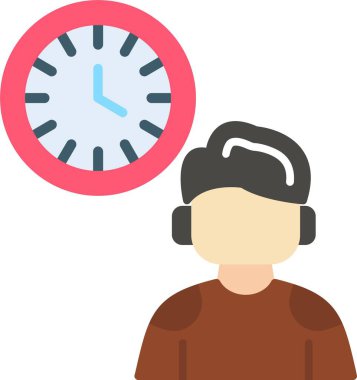 Kulaklık vektör illüstrasyon tasarımı ile müşteri hizmetleri operatörü