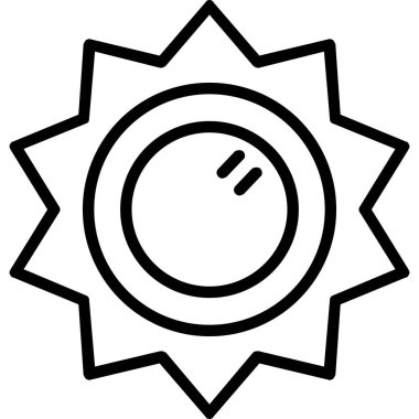 Hava durumu güneş ikonu ana hatlarıyla