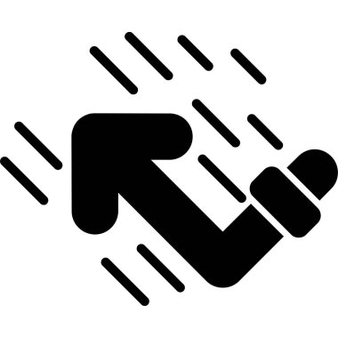 Mıknatıs ikonu tutan bir el. Beyaz arkaplanda izole edilmiş mıknatıs simgesi web tasarımı ile insan elinin ana hatlarını çiz