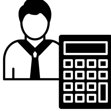 İş dünyasındaki hesap makinesi hesap makinesi simgesi - yönetim kategorisinde