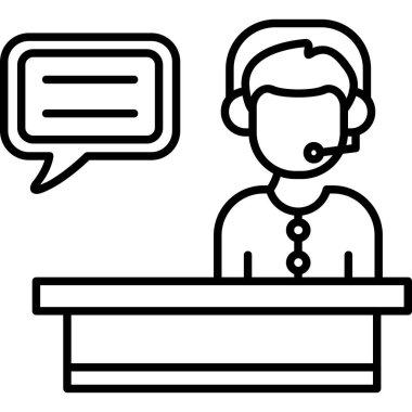 Müşteri desteği. Basit resimleme