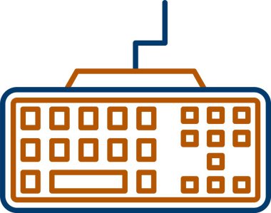 Web Kullanımı için Klavye Simgesi, Basit Vektör İllüstrasyonu