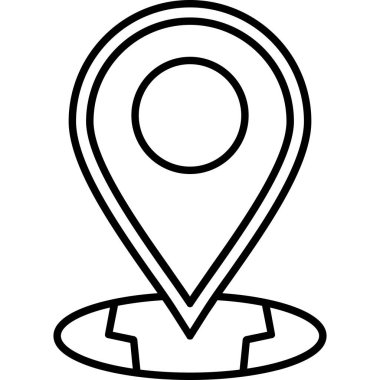 konum simgesi vektör illüstrasyonu. harita navigasyonu