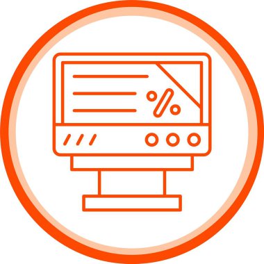 Web kullanımı için İndirim Simgesi, Basit Vektör İllüstrasyonu