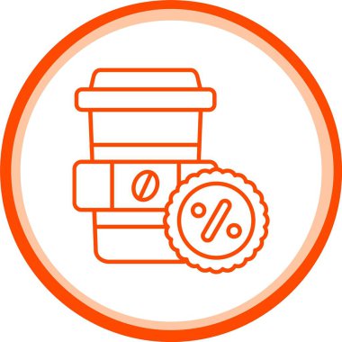 Kahve Simgesi, Web Kullanımı için Basit Vektör İllüstrasyonu