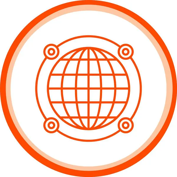 Eşsiz Dünya Küre Vektör Çizgisi simgesi