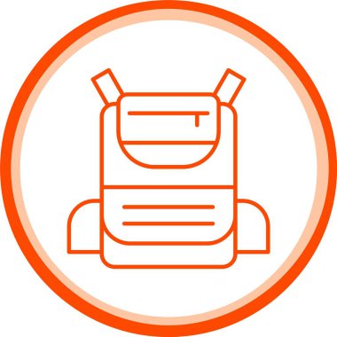 Vektör sırt çantası Ico, vektör illüstrasyonu