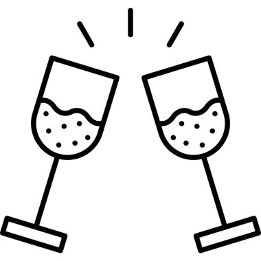 Şarap kadehi ve tost, vektör tasarımı
