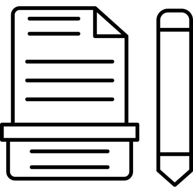 Kalem. Web simgesi basit illüstrasyon