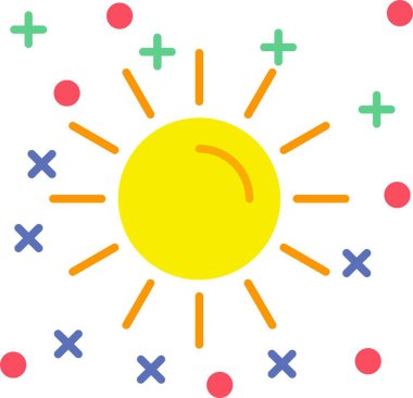 Güneş simgesi, vektör illüstrasyonu