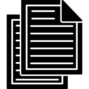 Kağıt Belgesi Simgesi Vektör illüstrasyonu