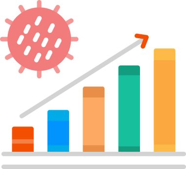 İş istatistikleri. covid - 19. Düz vektör çizimi