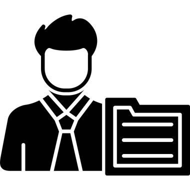 Yönetici simgesi, basit vektör illüstrasyonu