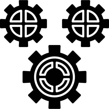 dişli vektör simgesi. düz biçim.