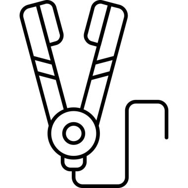 Golf ikonu, sporla ilgili vektör illüstrasyonu