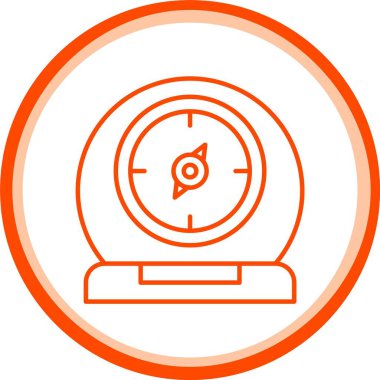 Web Kullanımı için Pusula Simgesi, Basit Vektör İllüstrasyonu