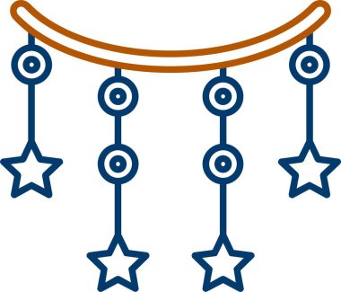 Garland Simgesi, Web Kullanımı için Basit Vektör İllüstrasyonu