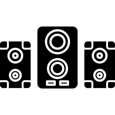 ses sistemi vektör simgesi tasarımı