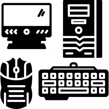 elektronik bilgisayar teknolojisi vektör illüstrasyon grafik tasarımı