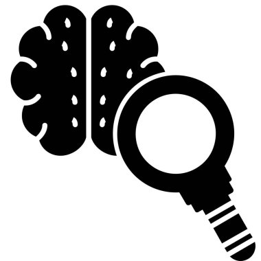 Beyin. Web simgesi basit illüstrasyon