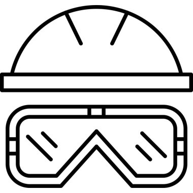 Miğfer başlığı simgesi dış hat biçiminde