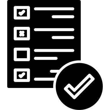 Web Kullanımı için Kontrol Listesi vektör simgesi, Basit Vektör İllüstrasyonu