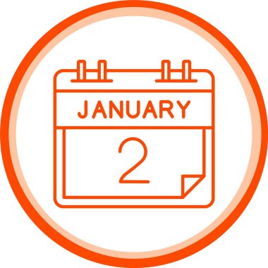 22 Ocak Simgesi, Web Kullanımı için Basit Vektör İllüstrasyonu