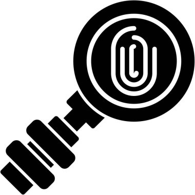 Büyüteci olan bir camın vektör simgesi