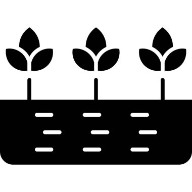 bitki saksısı simgesi, basit siyah stil