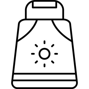 Yemek ikonu ana hatları vektörü. Yemek tavası. pan