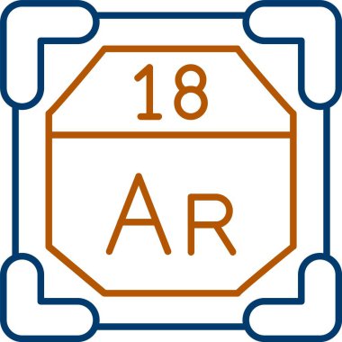 Web Kullanımı için 18 Argon Simgesi, Basit Vektör İllüstrasyonu