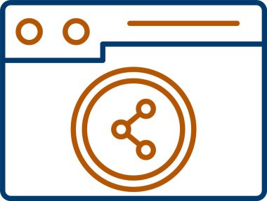 Web Kullanımı için Simgeyi Paylaş, Basit Vektör İllüstrasyonu