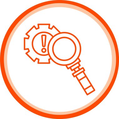 Web Kullanımı için Risk Analizi Simgesi, Basit Vektör İllüstrasyonu