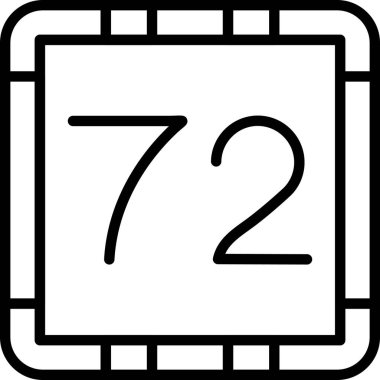 7 numaralı simge, vektör illüstrasyonu